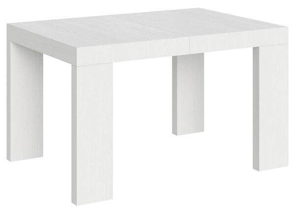 Tavolo Allungabile Piano ROXELL 90x120xh77 cm estensibile fino a 224 cm tutto in legno di Frassino Bianco Frassino