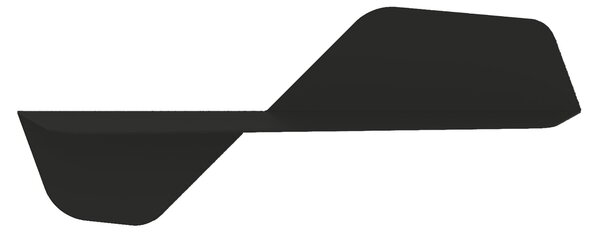 Mensola da Parete in acciaio sagomato verniciato a polvere FLAP 800 Ali Di Farfalla Dimensioni 80x24xh31 cm colore Nero