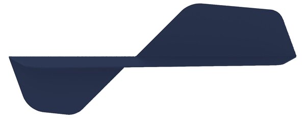 Mensola da Parete in acciaio sagomato verniciato a polvere FLAP 800 Ali Di Farfalla Dimensioni 80x24xh31 cm colore Blu Navy