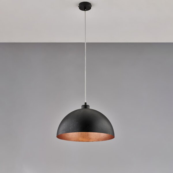 Sospensione Marcus Diametro 35 cm, Nero Rame, Ferro Laccato - H.21 - MAX 121 - �35