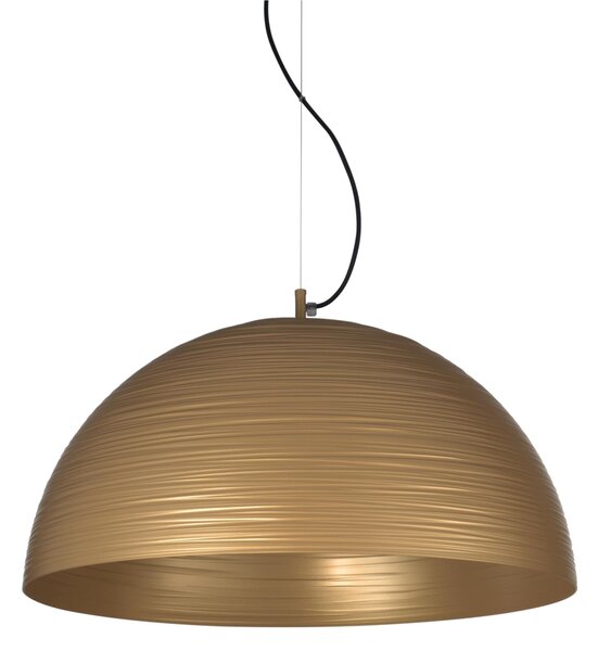 Lampada a Sospensione 1 Luce mezza sfera SMALL Struttura in Alluminio Diametro 50xh 25 cm E27 1 x Max 100 Watt 2 kg colore Oro verniciato