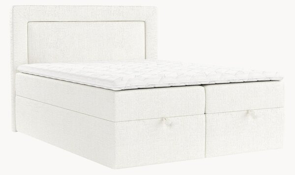 Letto boxspring in ciniglia fatto a mano con contenitore Palmera, H3