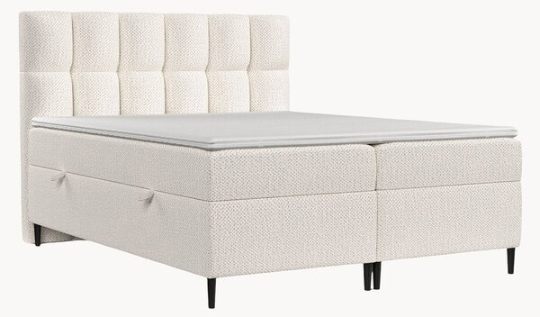 Letto boxspring in ciniglia fatto a mano con contenitore Ombre, H3
