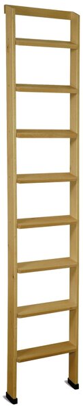 Scala da Appoggio UP 8 gradini Lunghezza 2 Mt in Faggio Massello Dimensioni 45x9x h203 cm Peso 6 Kg colore legno Naturale