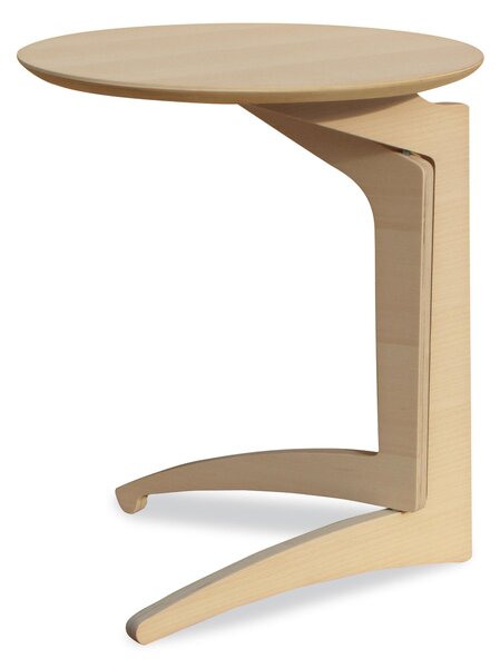 Tavolinetto richiudibile da letto e da salotto FOLD ME Altezza 63 cm in Betulla Fillandese, Dimensioni 53x h 63 cm colore legno naturale