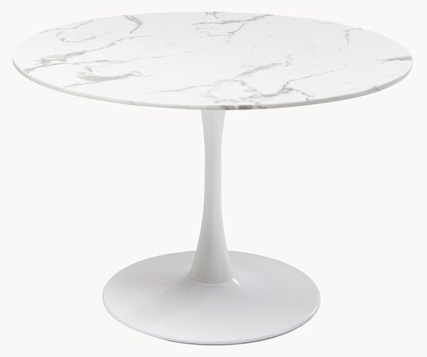 Tavolo rotondo con piano in marmo minerale Veneto, Ø 110 cm