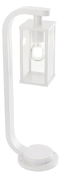 Paletto in pressofusione di alluminio AUREA PALO BASSO E27 Dimensione 16x20xh 60 cm Colore bianco goffrato