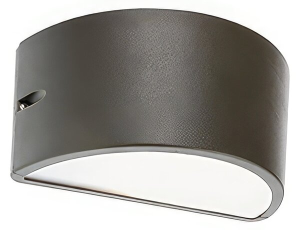 Applique in pressofusioni di alluminio UMBE CHIUSA Dimensione 25x13,2xh 12 cm Altezza max lampada 145mm Struttura in pressofusione di alluminio colore grafite
