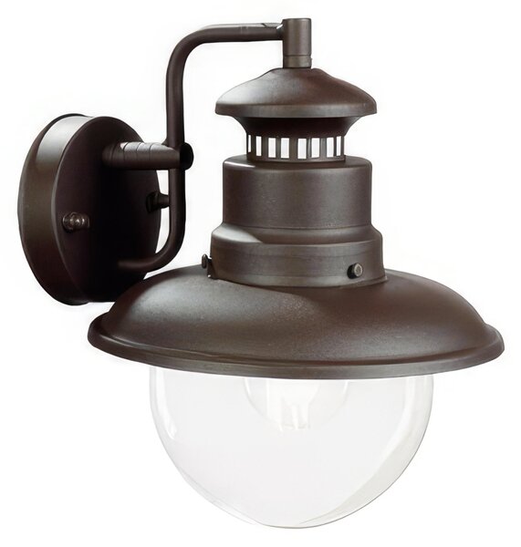Struttura in metallo CALIPSO APPLIQUE IN BASSO MEDIA E27 Dimensione 21,5x25xh 27 cm Portalampada in porcellana colore CAFFE'