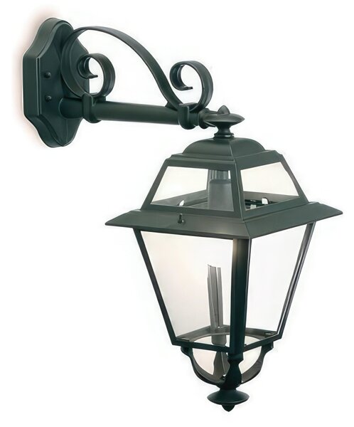 Applique in pressofusione di alluminio. ELEGANCE Diffusori in vetro trasparente Dimensione 47x25,5x h 58 cm Altezza max lampada: 210mm. Alimentazione 230 V ~ 50 Hz Grafite