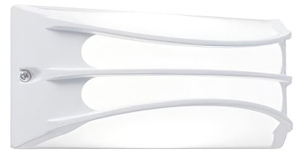 Applique in alluminio pressofuso BRA APPLIQUE GRIGLIA Dimensioni 22x10,3x h 10 cm Diffusore in termoplastico opalino 10W LED 3000K colore BIANCO