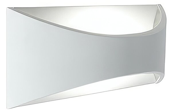 Applique in pressofusione di alluminio MOON APPLIQUE RIFLESSA Dimensioni 22x9xh 8 cm 5W LED 3000K Diffusore in termoplastico satinato colore BIANCO