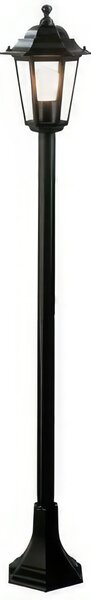 Paletto in pressofusione di alluminio KAYAK PALETTO E27 Dimensioni 18x20xh 121 cm Diffusori in vetro trasparente colore NERO