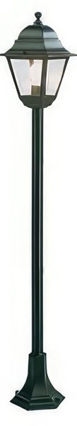 Paletto in pressofusione di alluminio OLD PALETTO E27 Dimensioni 18x18x h 121 cm Diffusori in vetro trasparente colore NERO