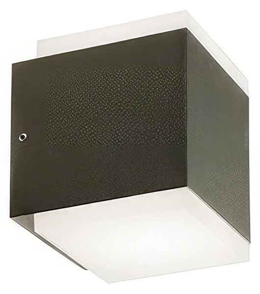 Applique in alluminio pressofuso TANGO APPLIQUE DOPPIA Dimensioni 9x10,7xh 11 cm Diffusori in acrilico satinato7W 7W LED 3000K colore GRAFITE