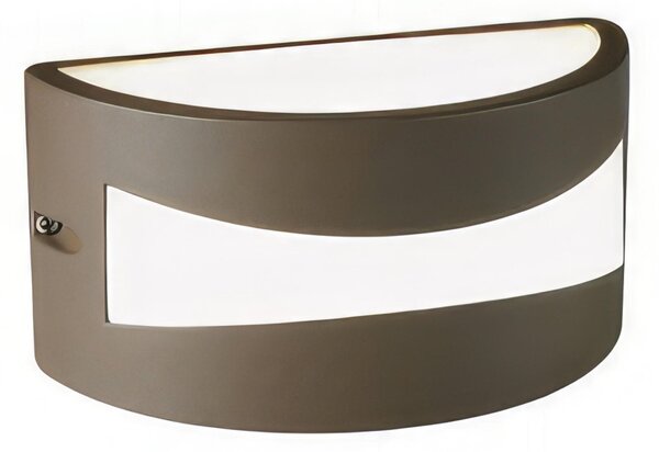 Applique in alluminio pressofuso TIBET APPLIQUE CHIUSA Dimensioni 22x10,8xh 12,1 cm 10W LED 3000K colore CAFFE'
