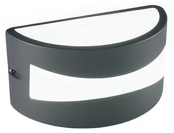 Applique in alluminio pressofuso TIBET APPLIQUE CHIUSA Dimensioni 22x10,8xh 12,1 cm 10W LED 3000K colore GRAFITE
