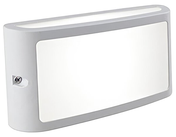 Applique in alluminio pressofuso SCREEN APPLIQUE SCHERMO 10W LED 4000K Dimensioni 22x6,4xh10,8 cm Diffusore in termoplastico opalino colore BIANCO