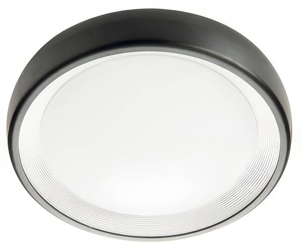Plafoniera in termoplastico LOFT PLAFONIERA TONDA13W LED 4000K Dimensioni �24,5xh6,8 cm Diffusore in termoplastico opalino colore GRAFITE