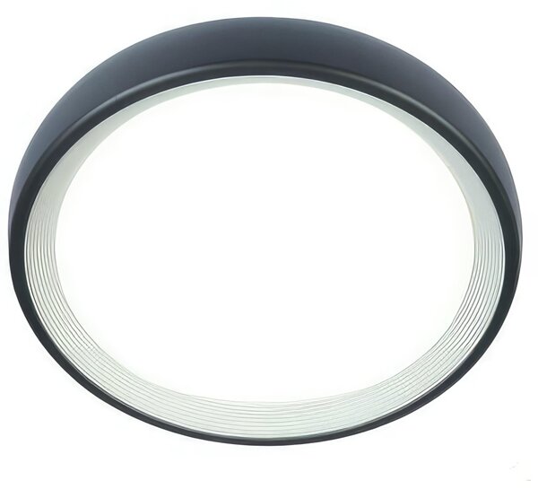 Plafoniera in termoplastico LOFT PLAFONIERA TONDA 18WLED 4000K Dimensioni � 31xh6,8 cm Diffusore in termoplastico opalino colore GRAFITE