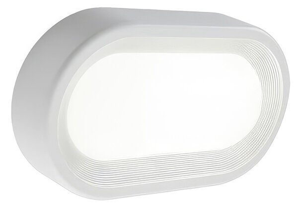 Plafoniera in termoplastico ORION PLAFONIERA OVALE Dimensioni 24,5xh13,9 cm Diffusore in termoplastico opalino 9W LED 4000K colore BIANCO