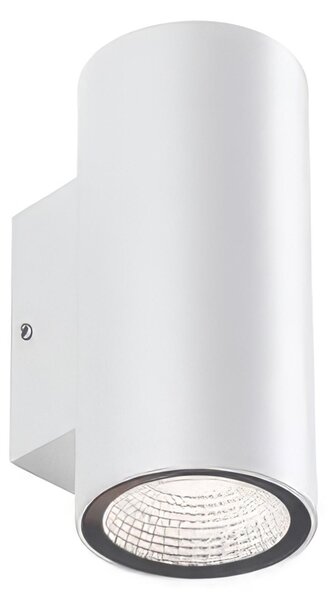 Punto luce in alluminio pressofuso SINO APPLIQUE DOPPIA Dimensioni 5,8x7,4xh 12,8 cm Diffusore in vetro trasparente3W 3W LED 4000K colore BIANCO