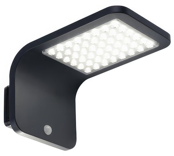 Applique solare in alluminio pressofuso STREET APPLIQUE SOLARE LED 4000K Dimensioni 15,9x26,5xh 14,4 cm Sensore di movimento e crepuscolare colore NERO
