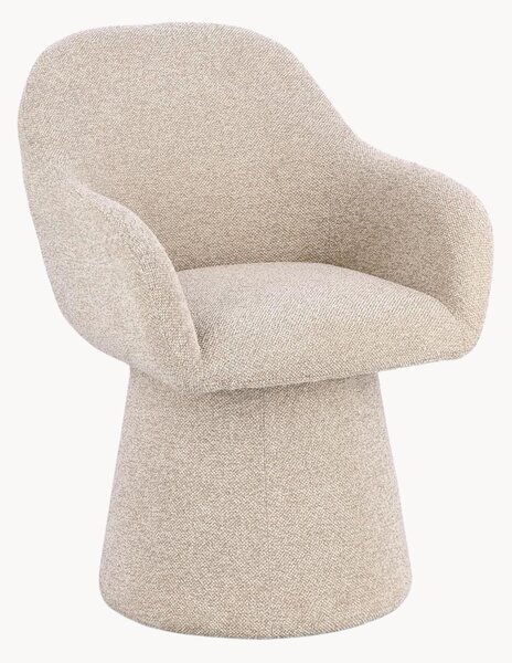 Poltrona girevole in bouclé Antara