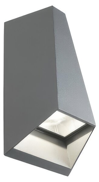 Applique in alluminio pressofuso DAKOTA APPLIQUE DOPPIA Dimensioni 10,9x6,3x h17,3 cm Diffusori in vetro trasparente 4W 4W LED 4000K colore GRAFITE