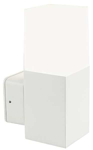 Applique in alluminio pressofuso KUBE APPLIQUE IN ALTO 7W LED 4000K Dimensioni 12,1xh 22 cm Diffusore in termoplastico opalino colore BIANCO