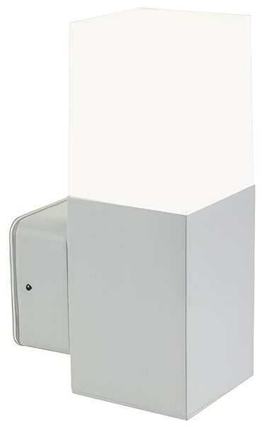 Applique in alluminio pressofuso KUBE APPLIQUE IN ALTO 7W LED 4000K Dimensioni 12,1xh 22 cm Diffusore in termoplastico opalino colore ALLUMINIO