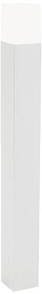 Paletto in pressofusione di alluminio KUBE PALO ALTO 7W LED 4000K Dimensioni 8x8x h 80 cm Diffusore in termoplastico opalino colore BIANCO