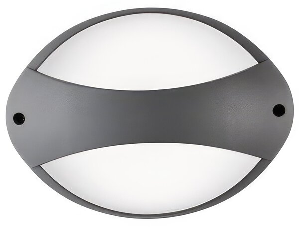 Applique con fascia in alluminio COCOON APPLIQUE FASCIA 7W LED 4000K Dimensioni 23x9,7x h 17 cm Diffusore in termoplastico opalino color GRAFITE