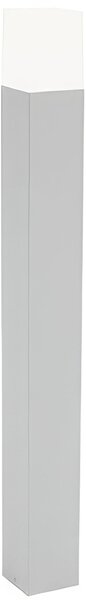 Paletto in alluminio pressofuso KUBE PALO ALTO 7W LED 4000K Dimensioni 8x8xh 80 cm Diffusore in termoplastico opalino colore ALLUMINIO