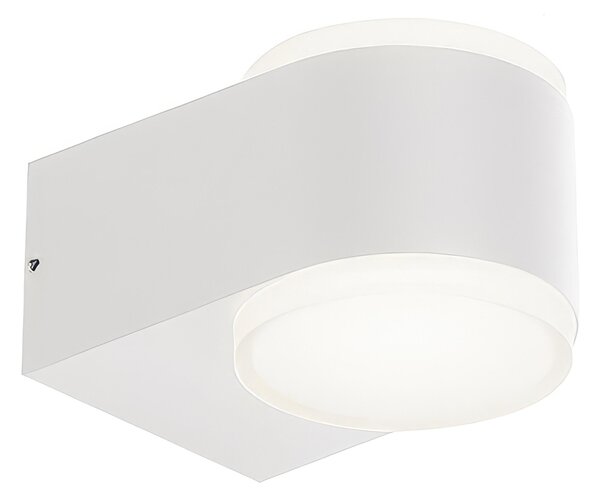 Applique in alluminio pressofuso RING APPLIQUE DOPPIA 4W 4W LED 4000K Dimensione 9x13,1xh7,4 cm Diffusore in acrilico satinato colore BIANCO
