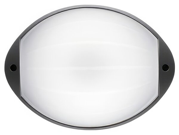 Applique in alluminio pressofuso di alta qualit� COCO APPLIQUE APERTA 7W LED 4000K Dimensioni 23x9,1xh 17 cm Diffusore in termoplastico opalino colore GRAFITE
