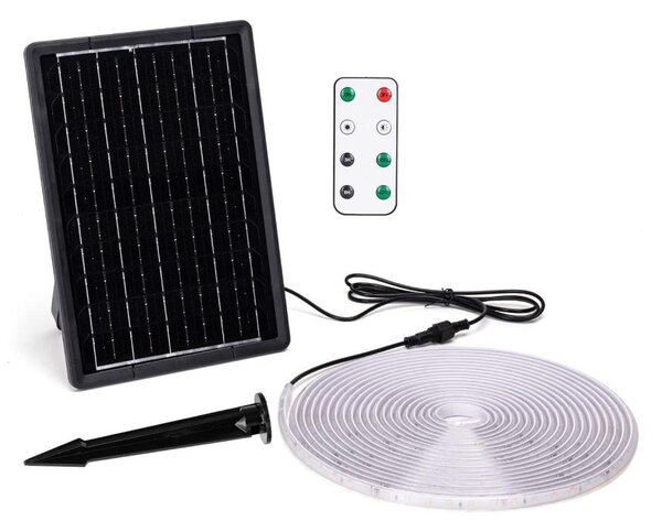 Aigostar - Striscia solare LED dimmerabile 10W 3,2V 10m 2700K IP65 + DO