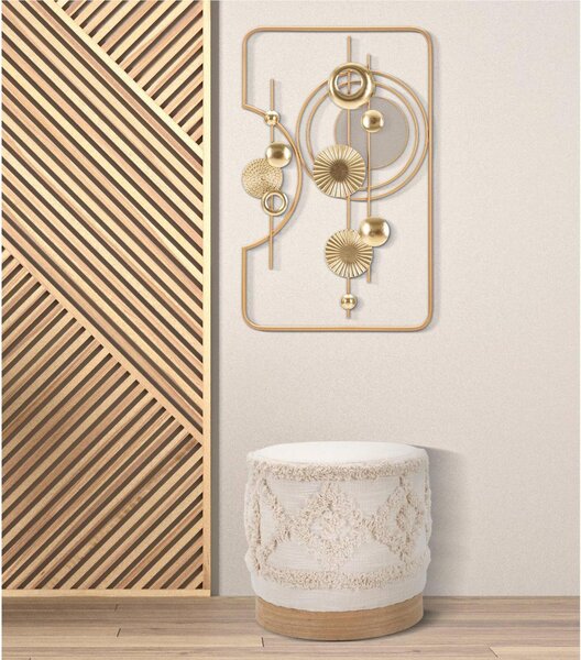 Pannello decorativo 3D composto da figure geometriche astratte. GOLDY, 49x,3,8x h80 cm peso 1,500 kg colori nero