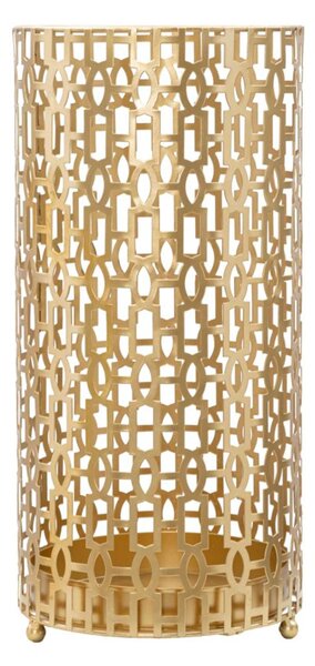Portaombrelli Rotondo In metallo Dorato HOLDER OBLIN Dimensioni � 22,5X47,5 cm peso 1,3 kg, decori, Intagli regolari colore Oro