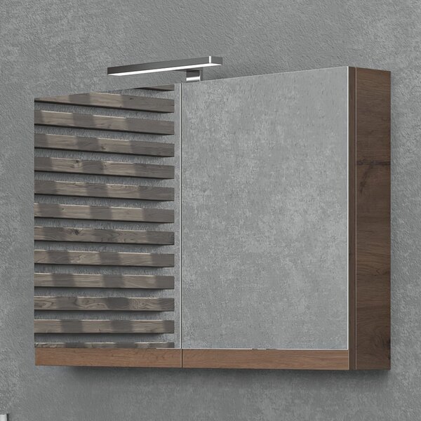 Specchiera bagno contenitore 90 cm con 2 ante NEL-90 - KAMALU