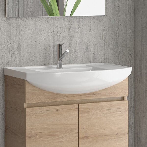 Mobile bagno 80 cm sospeso con 2 ante BN-80A - KAMALU