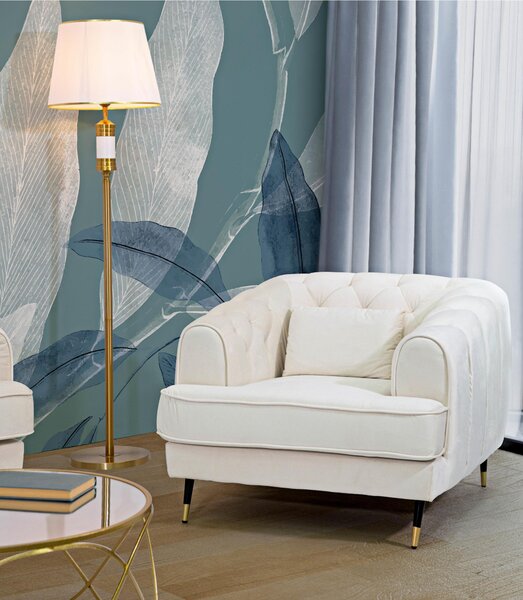 Poltrona in tessuto imbottito dalle linee morbide e sinuose PRAGA Dimensioni 93x86x h 71 cm - peso 22 kg gambe Metallo nero