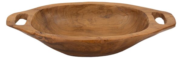Svuotatasche in teak riciclato, realizzato a mano Dimensioni 37x26,5x h 7cm - 0,65 kg Colore legno con venature