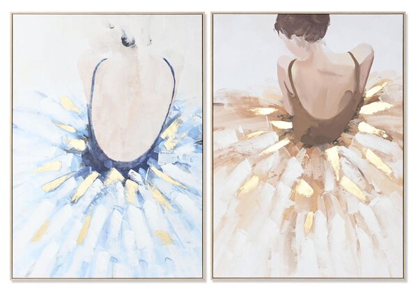 Quadro DKD Home Decor Ballerina Classica Romantico (100 x 4 x 140 cm) (2 Unità)