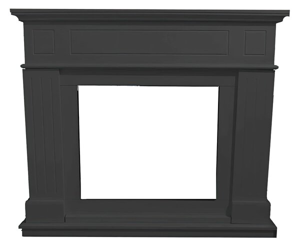 Cornice Camino Pienza grigio Scuro in materiale MdF Dimensioni 110x24.9x h94.9 cm -peso kg 22,8 Alloggiamento per camino elettrico modello Vulcano grigio Scuro