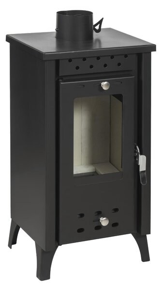 Stufa A Legna Matilde Nera potenza 7,7 Kw Dimensioni 33x38,5x h74 cm -Peso 56 kg Volume riscaldabile: 200m3