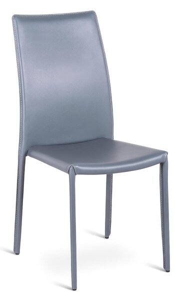 Sedia Kitty Kitchen & Living E5 42x41xH95 cm, colore grigio scuro, materiale similcuoio e metallo