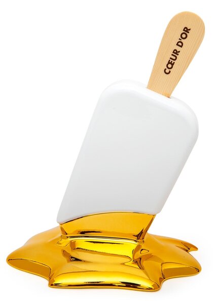 SCULTURA COEUR D'OR H.13 BIANCO E ORO ART. BPZ018/BG SEQUENZE