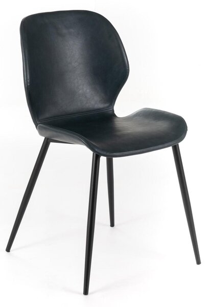 Sedia dalle linee morbide ed Rivestimenton soft-touch MODELLO DIANA dimensioni 52x45x h 83 cm - peso 5,8 kg sedia in tessuto Rivestimento petrolio