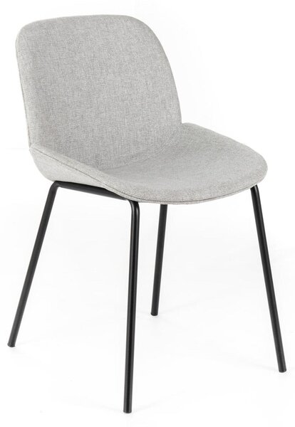 Sedia dalle linee morbide ed Rivestimento tessuto danno forma a MODELLO EVA dimensioni 52x46x h 80 cm - peso 5,5 kg sedia in tessuto Rivestimento Grigio Chiaro